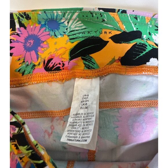 Trina Turk Womens Floral Capri Leggings, Small - Picture 4 of 7